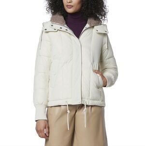 Andrew Marc New York Cream Puffer Jacket Size Medium
